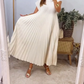 Vestido plisado liso sin mangas | Vogany